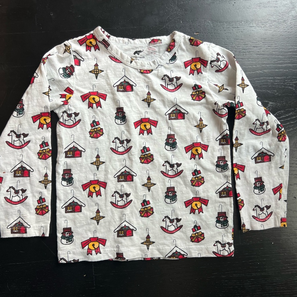 Monica + Andy 5T Kids Holiday Print Long Sleeve Shirt